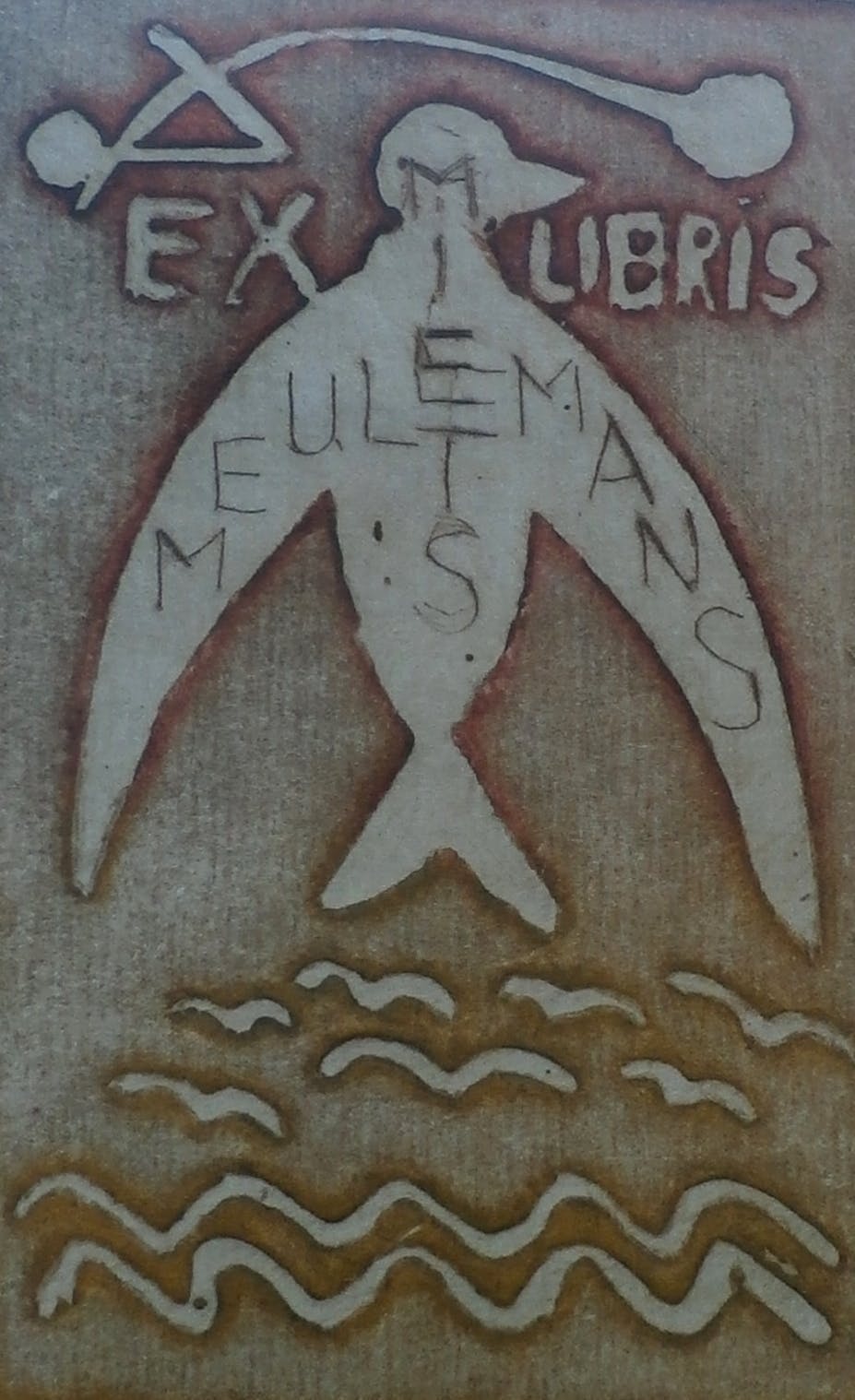 Jan Montyn - Zeefdruk: Ex Libris voor Mies Meulemans - 1983 kopen? Bied vanaf 40!