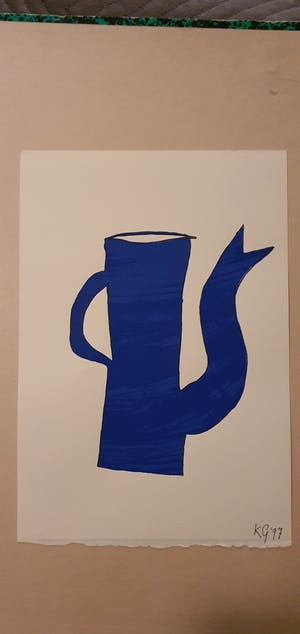 Klaas Gubbels - Blauwe Kan - Zeefdruk kopen? Bied vanaf 180!