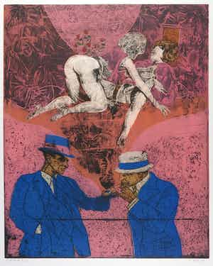 Peter Bes - Kleurenets, Zonder titel verkocht voor € 35!