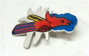 Corneille - Geëmailleerde zilveren designbroche kopen? Bied vanaf 49!