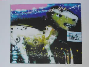 AcheterHerman Brood - Kleurenzeefdruk NIGHTRIDE Handgesigneerd? Enchérissez de 100!