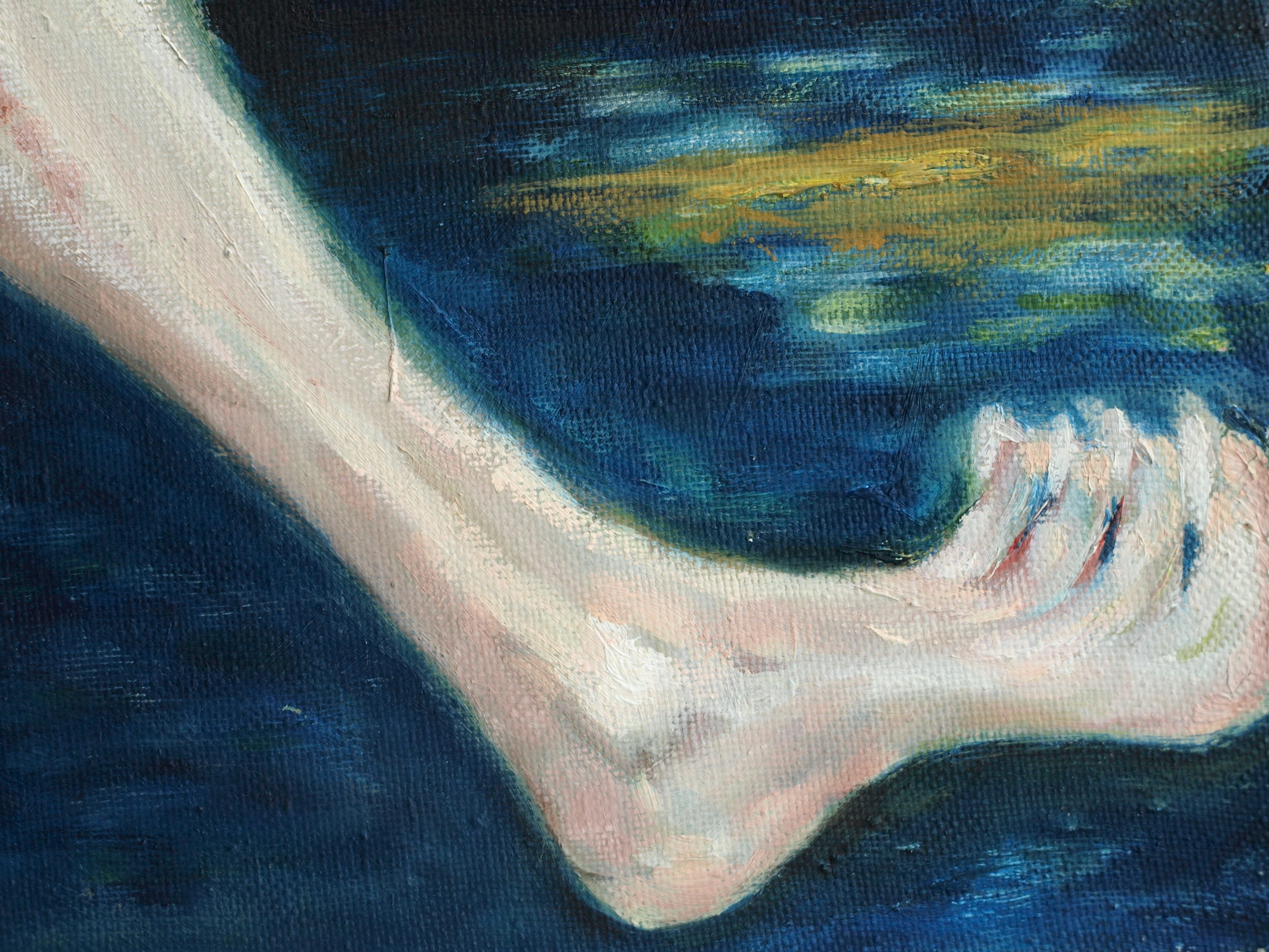 Niet of onleesbaar gesigneerd - Olieverf op doek , Christmas is coming to town – 60 x 80 cm  kopen? Bied vanaf 1!