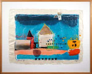 Theo Koster - Zeefdruk, India I - Ingelijst (Groot) verkocht voor € 40!