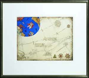 Gea Karhof - Ets, Strangers in paradise - Ingelijst verkocht voor € 60!