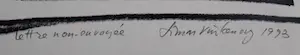 Simon Vinkenoog - Krijttekening: Lettre non en voyee - 1993 kopen? Bied vanaf 150!