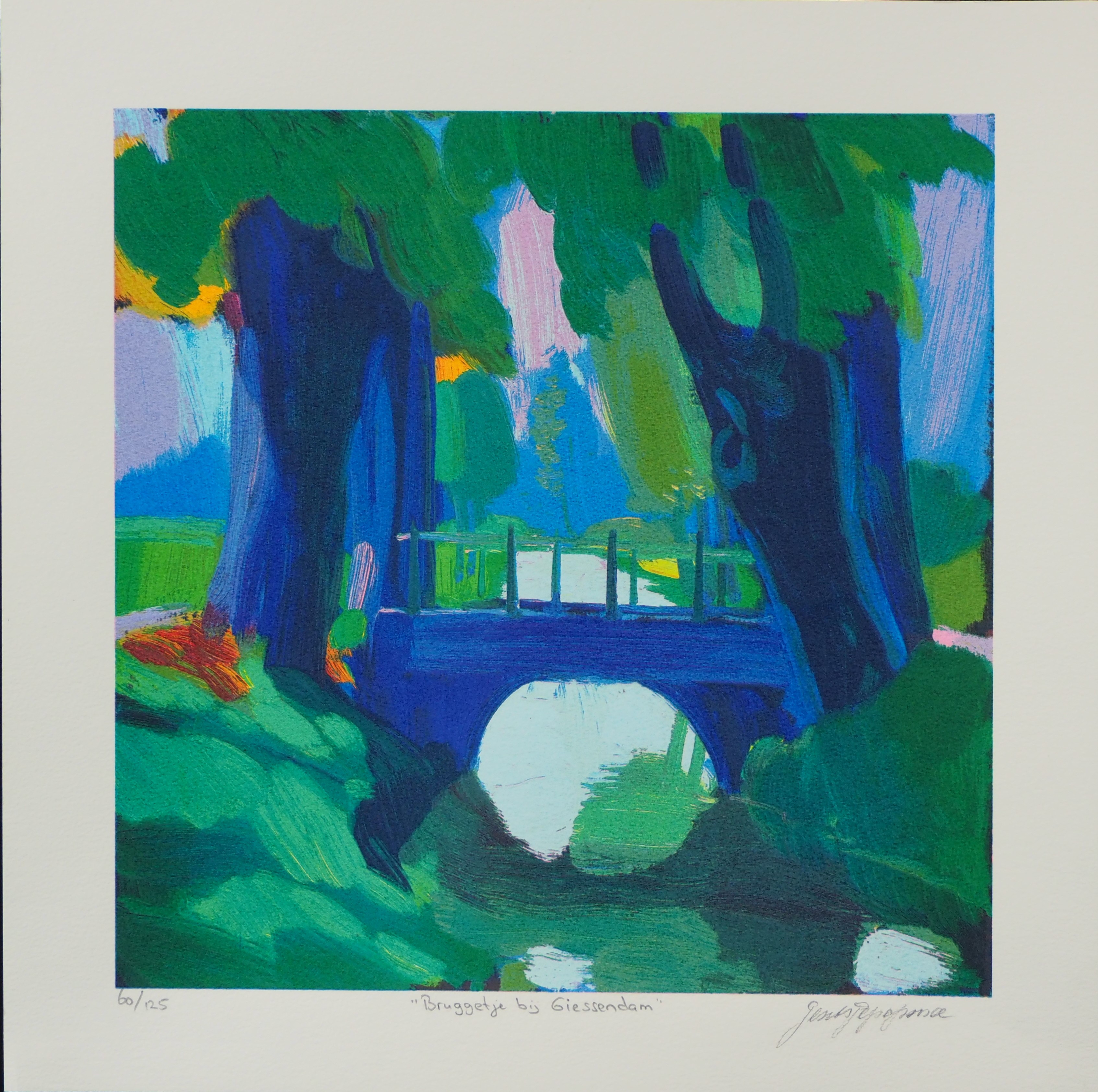 Jentsje Popma - Bruggetje bij Giessendam verkocht voor € 50!