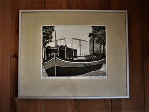 Laetitia de Haas - Grote 1976 ETS - "Amsterdam boot aan het Prinseneiland" gesigneerd kopen? Bied vanaf 20!
