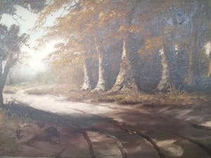 Geert Schreuder - Hollandse School (20e eeuw) - Zandpad door het bos kopen? Bied vanaf 1!