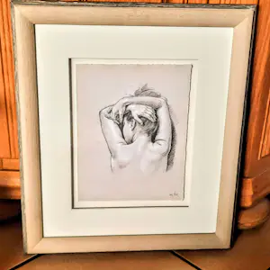 Francine van Hove - Lithografie auf Büttenpapier "The Nose the Pillow" Passepartout Rahmen kopen? Bied vanaf 90!