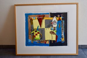 Cor de Jong - Zeefdruk op papier - Zonder titel - Ingelijst kopen? Bied vanaf 1!