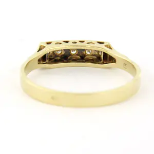 14k geelgouden ring met  single cut geslepen diamant tot. 0.05ct kopen? Bied vanaf 210!