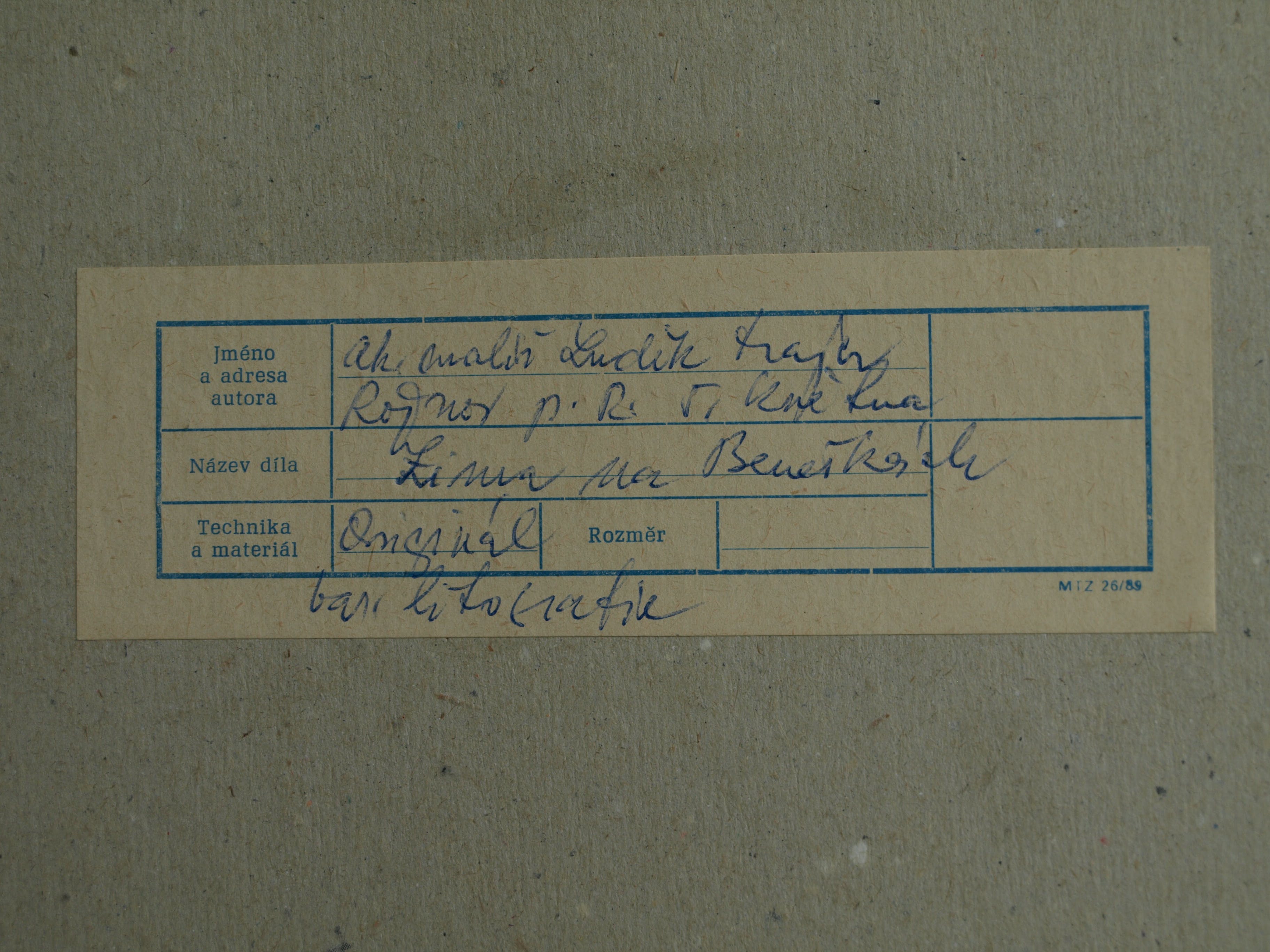 Luděk Majer - Litho, Winterlandschap 1 – gesigneerd & ingelijst – nr 41/50 - 1987 kopen? Bied vanaf 1!