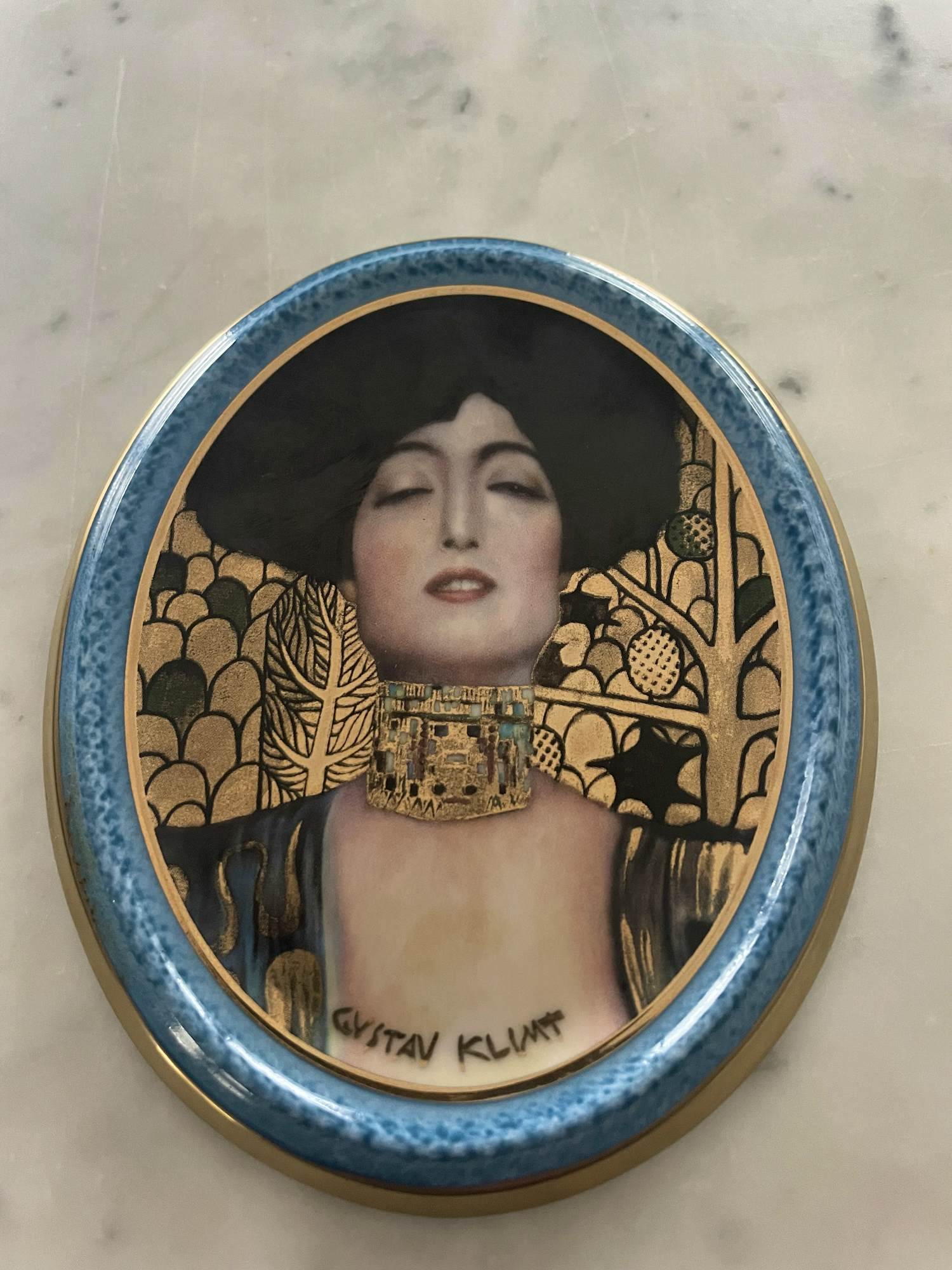 Gustav Klimt - Porselein portret kopen? Bied vanaf 100!