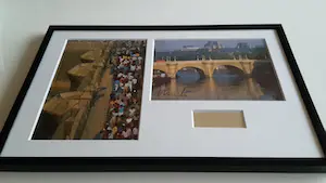 AcheterChristo - The Pont Neuf Wrapped – gesigneerde artcard met origineel stofstuk? Enchérissez de 350!