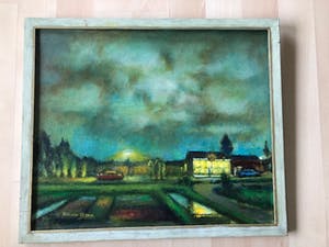 Paul van Eeden - "Benzinepomp bij avond" kopen? Bied vanaf 150!