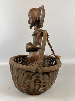 Fang - African Fang beeldje in mand - Gabon. kopen? Bied vanaf 45!