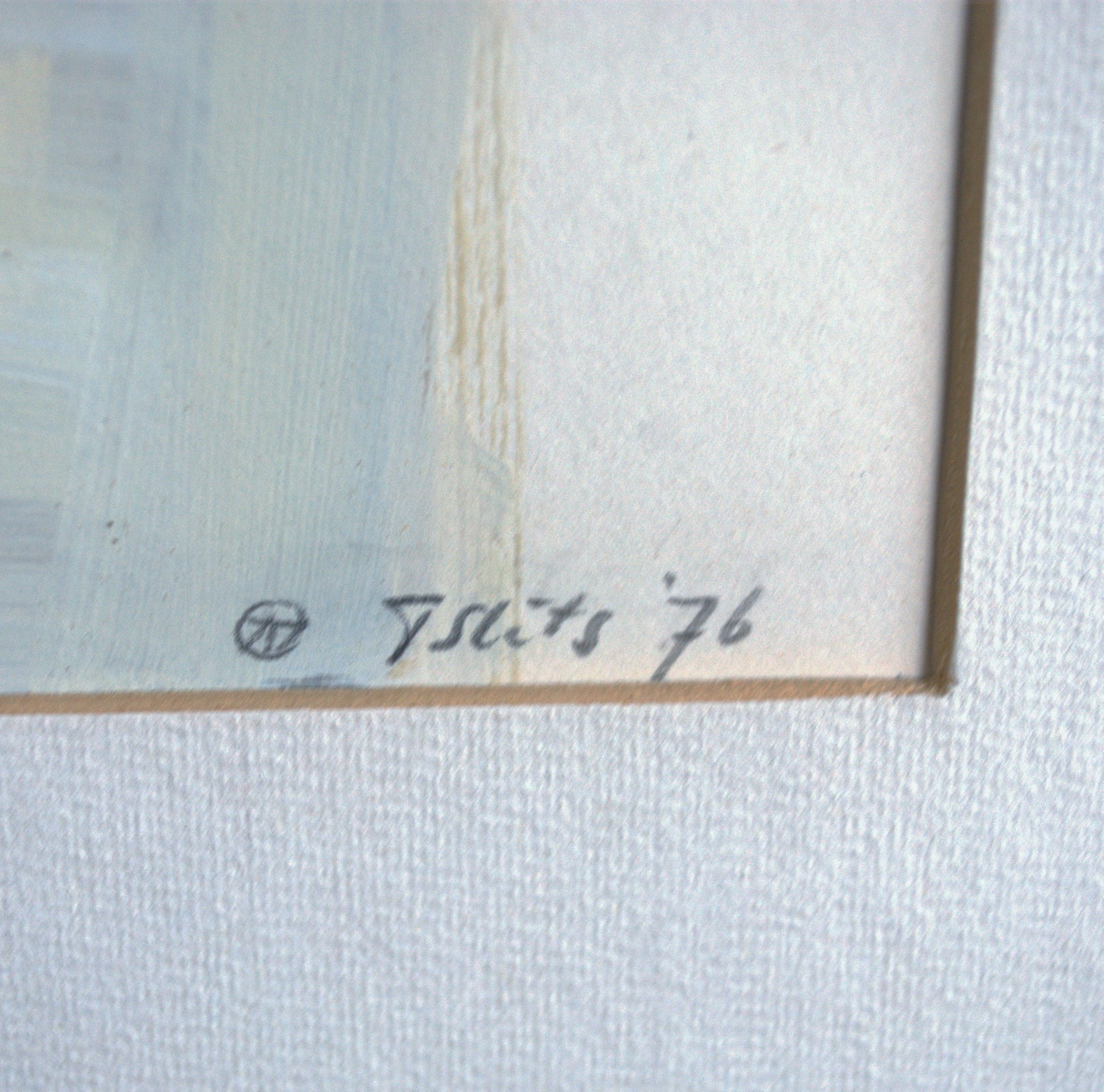 Ton Slits - abstracte voorstelling - vroege gouache uit 1976 kopen? Bied vanaf 10!