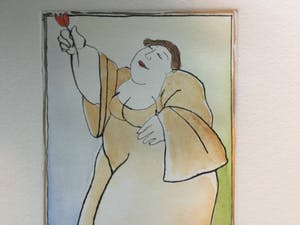 Ada Breedveld - Vrijheid, 2 Dames en 3 Tulpen, Opgetilde Dame kopen? Bied vanaf 75!