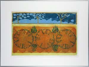 Lukie de Bree - Ets en aquatint, Een robijn - Ingelijst verkocht voor € 40!