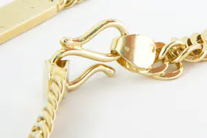 59 - Lang Surinaams 18Krt geel-gouden zg. "Piet-Piet"of Nugget collier - gekeurd kopen? Bied vanaf 2460!