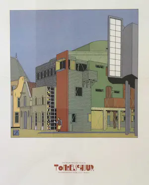 Joost Swarte - "De Toneelschuur" | affiche - ingelijst kopen? Bied vanaf 50!