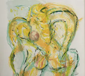 Paul de Lussanet - z.t. | expressieve litho - ingelijst kopen? Bied vanaf 49!