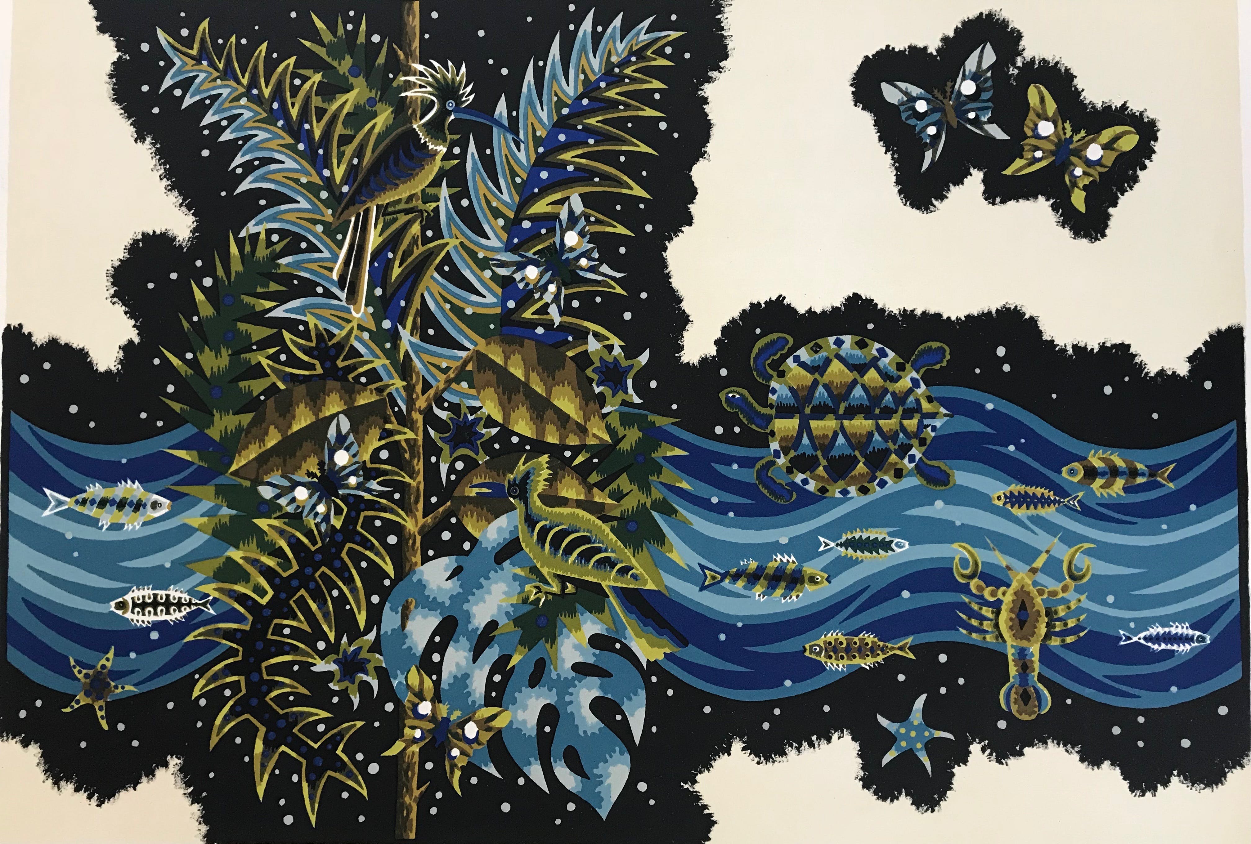 Jean Picart Le Doux - Fraaie zeefdruk - 'Amazonie' - Gesigneerd - 22/150 kopen? Bied vanaf 85!