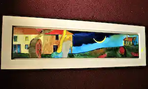 Susan Schildkamp - Karakteristiek expressionistisch Acrylverf "le Valtin" met catalogus - GROOT! verkauft für € 210!
