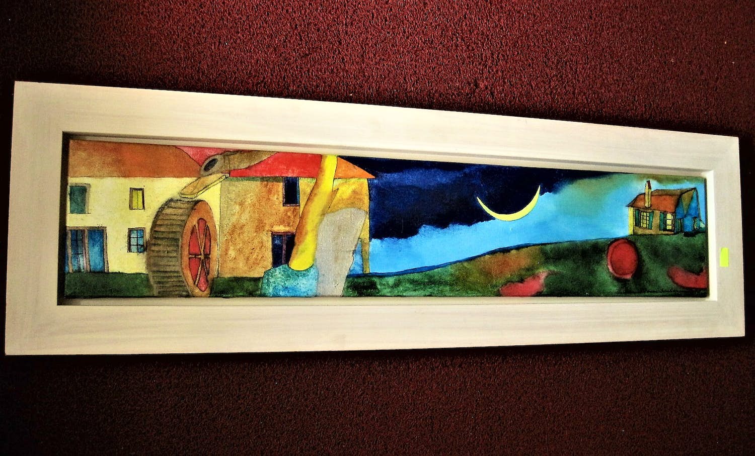 Susan Schildkamp - Karakteristiek expressionistisch Acrylverf "le Valtin" met catalogus - GROOT! verkocht voor € 1!