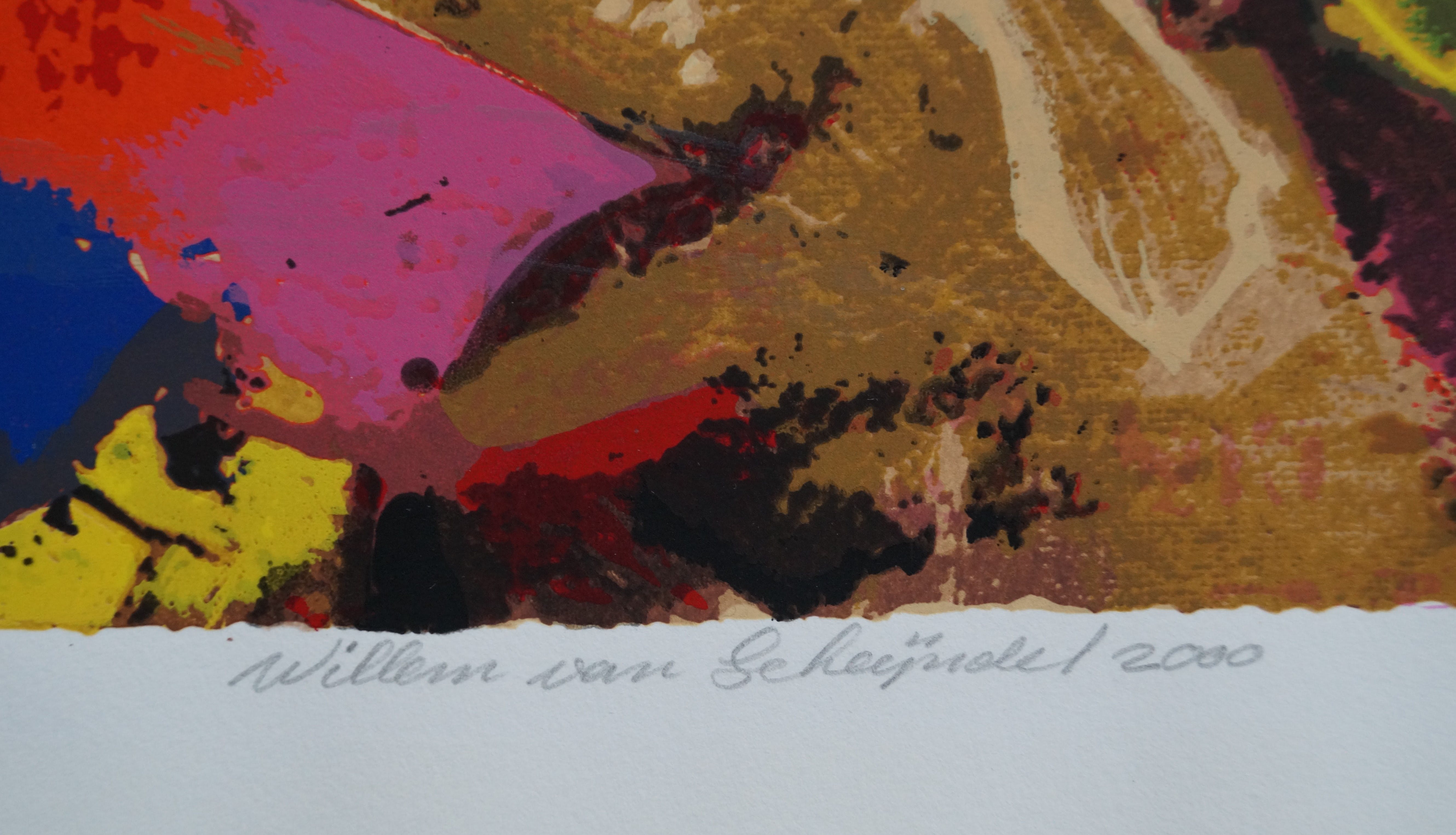 Willem van Scheijndel - Vier schoonheden op weg ...... grote zeefdruk kopen? Bied vanaf 80!