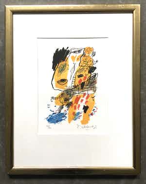 Kees Salentijn - fraaie zeefdruk - ingelijst verkocht voor € 1!