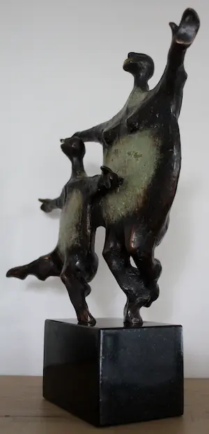 Jo Ramakers - Bronzen sculptuur: Vreugdedans (gesigneerd) kopen? Bied vanaf 995!