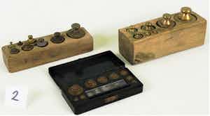 3 blokken met gewichten verkocht voor € 1!