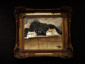 Niet of onleesbaar gesigneerd - gesigneerd Aquarel - "Landschap en witte huizen Thorn Limburg" kopen? Bied vanaf 10!