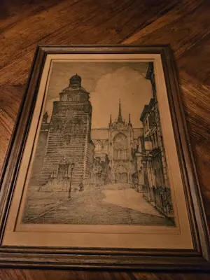 Louis Heijmans - Ets Goes, stadhuis en doorkijk naar Maria Magdalena kerk kaufen? Bieten Sie von 20!