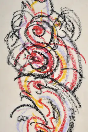 Theo Wolvecamp - Pastelkrijt, Abstracte compositie kopen? Bied vanaf 250!