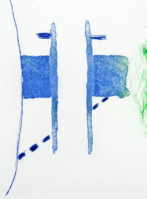 Roger Raveel - Blauw-groen tuingezicht (zeer zeldzaam) kopen? Bied vanaf 440!