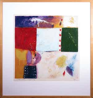 Alexander Vogels - Zeefdruk, Zonder titel - Ingelijst verkocht voor € 35!