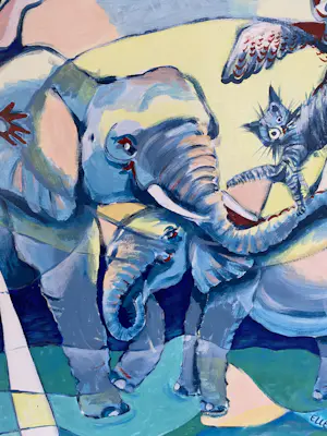 Ellen Dubach - Olifanten vogel kat en artieste kopen? Bied vanaf 1!