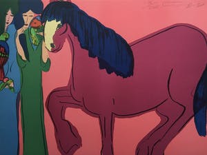 Walasse Ting - litho ‘Red Horse’ - 1981 kopen? Bied vanaf 395!