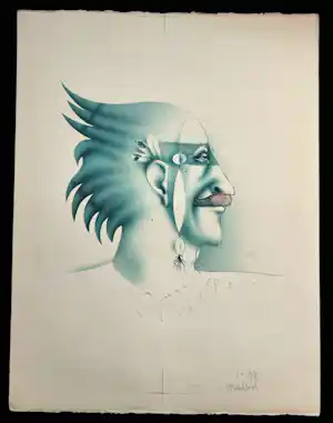 Paul Wunderlich - Ich als Indianner kopen? Bied vanaf 100!