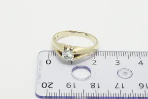 65 - prachtige 14krt gouden solitair ring met 0.50ct top (H/vs) diamant kopen? Bied vanaf 280!