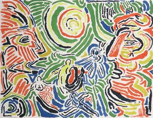 Pieter Holstein - Litho, Spoor van daden - Ingelijst kopen? Bied vanaf 35!