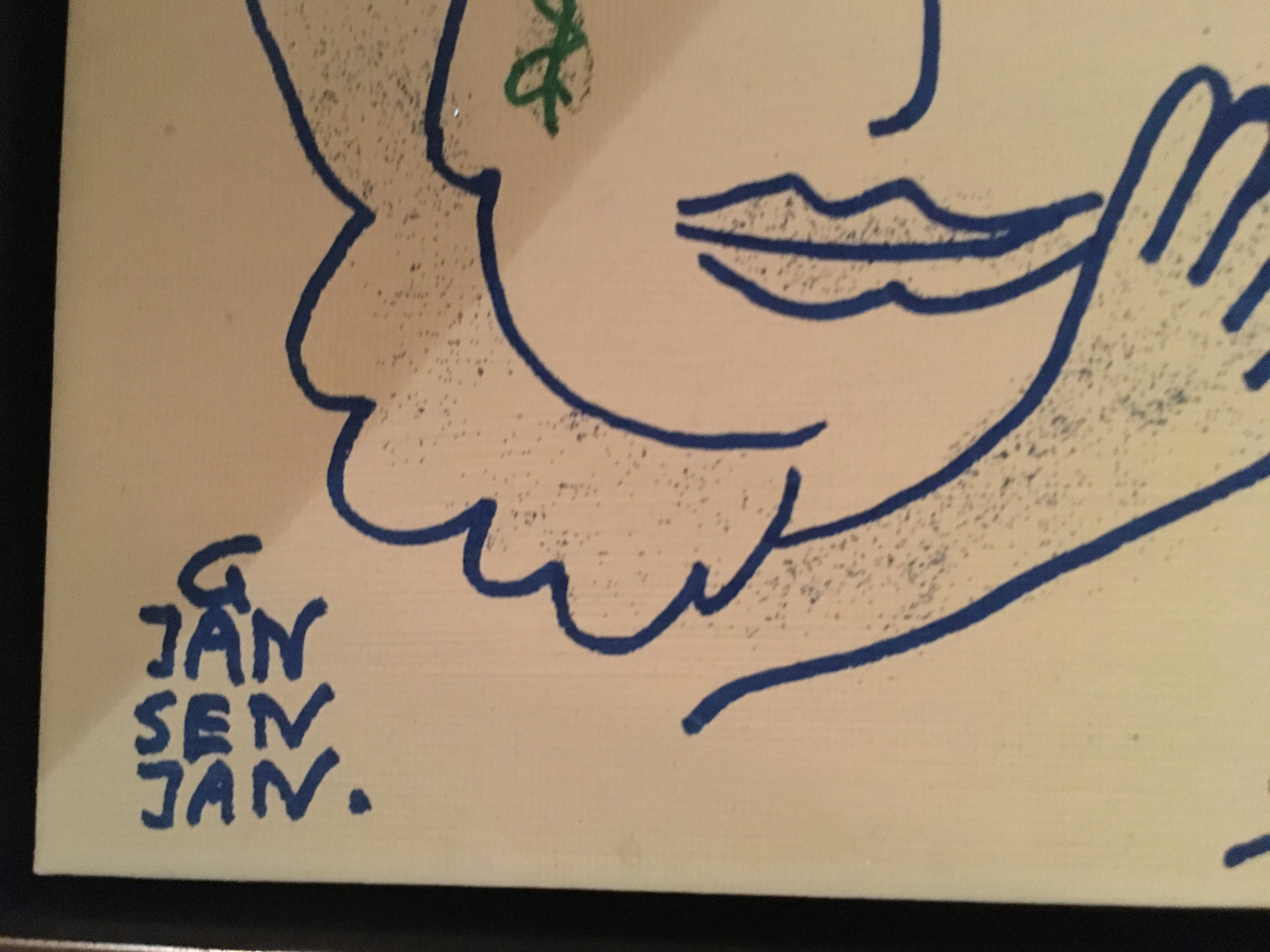 Geert Jan Jansen - Vrouwengezicht met vogel picasso kopen? Bied vanaf 150!