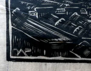 Joseph van de Wall Perne - houtsnede: kerkinterieur kopen? Bied vanaf 30!