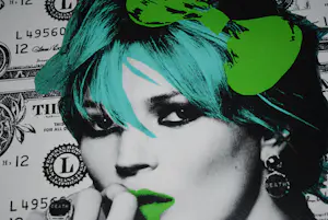 Death NYC - Kate Moss $ Green + Keith Haring's Andy Mouse : 2 zeefdrukken kopen? Bied vanaf 175!