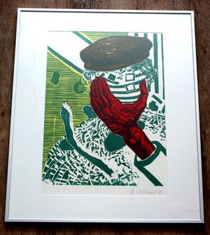 Roger Raveel - kleurenzeefdruk: de hand van de denker (oplage 30 stuks) - 1983 (nieuwe lijst!) kopen? Bied vanaf 750!