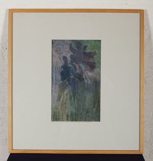 Gerda Spierenburg - Blauwe Iris -1978 - Batik op Zijde - BKR Haarlem kopen? Bied vanaf 20!