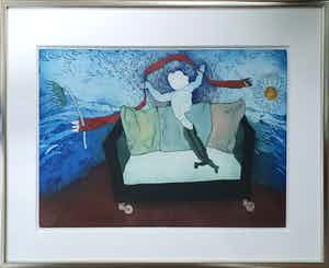 Michel van Overbeeke - Poppins Bench III - Ingelijst (Zeer groot) verkocht voor € 125!