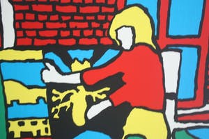 Willy de Houck - laatste kans : zeefdruk met droogstempel van Meesterdrukker W v/d Vet kopen? Bied vanaf 1!